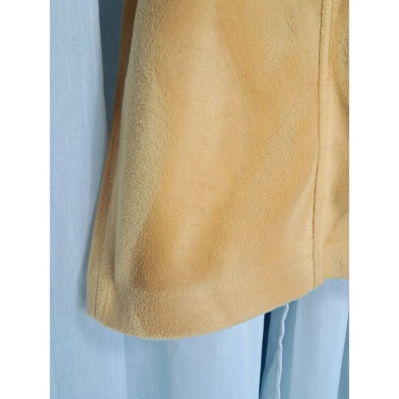VTG 90s Boutique Europa Gold Velvet Wavy Mini Furry Skirt Womens Size 18 Y2K - Picture 7 of 11